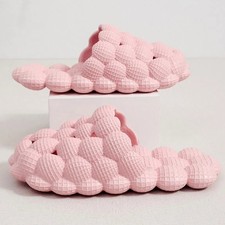 Women's Solid Ultra Cushioned Bubble Slides; Bubble Slippers