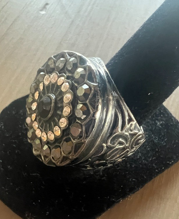 Gothic Statement Ring Size 8.5 Dark Medieval Styl… - image 1