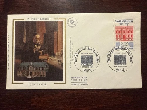 FRANCE FDC COVER 1987 YEAR PASTEUR BACTERIOLOGY HEALTH MEDICINE STAMPS