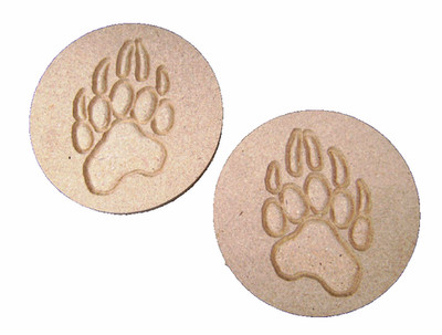 Bear track molds Grizzly paw concrete plaster cement plastic moulds 9.75'' x 1/2''