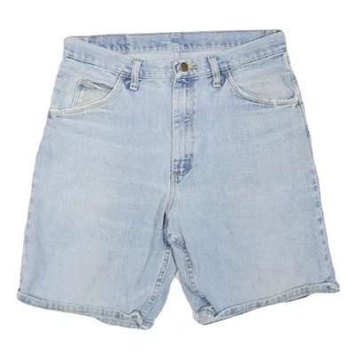 WRANGLER Femmes Short Bleu Jeans Décontracté M W32 Coton Mélange Délavé Clair - Photo 1/4