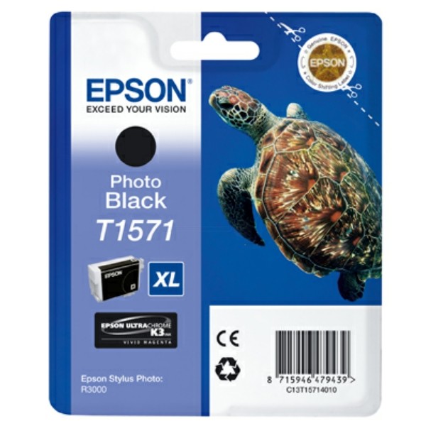 Original Epson T1571 C13T15714010 Tinte Photo Schwarz-image