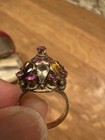 8k Gold Antique Princess Harem Dome Ruby multi gem Ring Size 5.25, 4g — photo 1