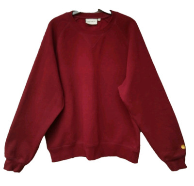CARHARTT Chase Sweatshirt burgundy size Medium VGC UK