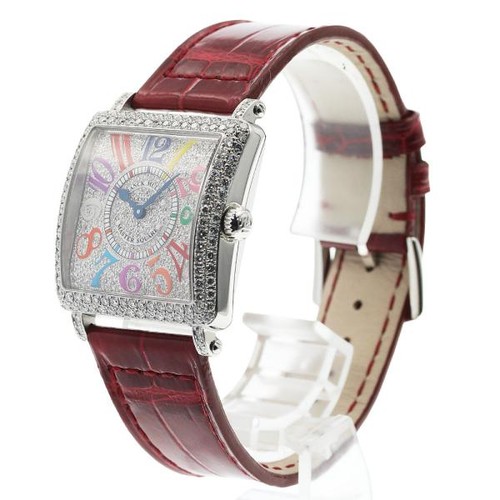 FRANCK MULLER MASTER SQUARE COLORED DREAM 6002LQZVDCD 29mm SS Silver #C22226