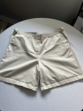 LL Bean Shorts 22W Women Comfort Waist 100% Cotton Plus Size Beige Cargo Travel