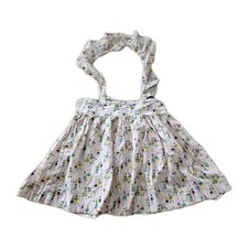1950s Vintage Baby Girl Apron Ruffle Dress with Darling People Graphic Print