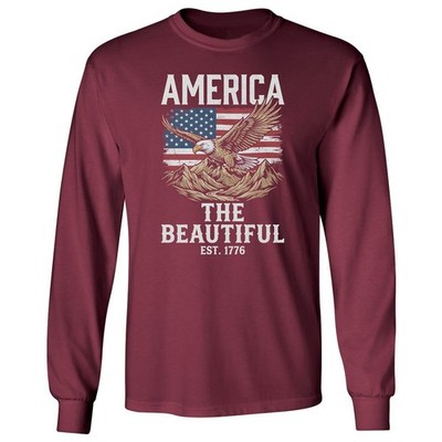 America The Beautiful Patriotic 250 Years of Freedom Long Sleeve T-Shirt