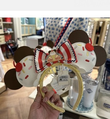 Disney Resorts Loungefly Beaches and Cream Soda Shop Minnie Ears Headband New 