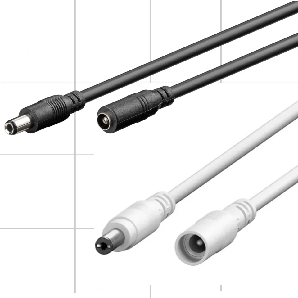 GOOBAY® 5A Verlängerung AVM Fritzbox WLAN Router DC Netzteil Kabel Strom Kamera weiss 💎