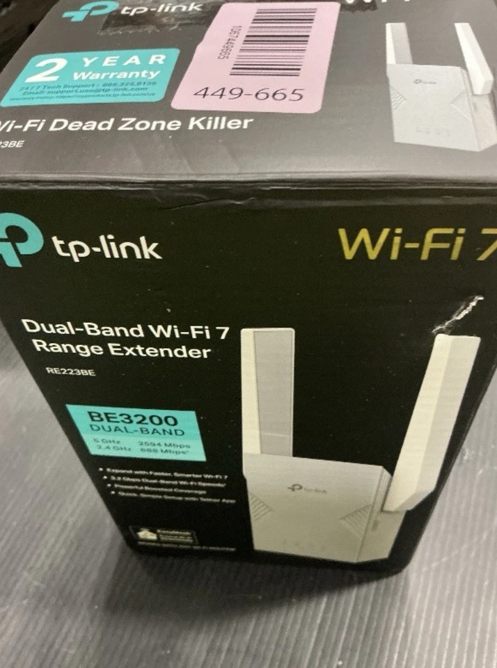 Extensor de alcance TP-Link BE3200 Wi-Fi 7 RE223BE con puerto Ethernet Foto 3 de 3