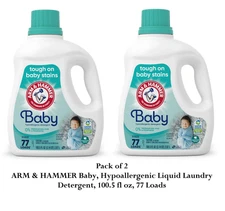 ARM & HAMMER Baby, 77 Loads Liquid Laundry Detergent, 100.5 Fl oz (2 Pack)