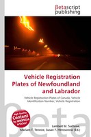 Lambert M. Surhone (U. A.) | Vehicle Registration Plates Of Newfoundland And...