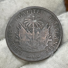 1894 Haiti 2 Cents Coin