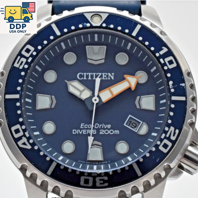 CITIZEN Eco-Drive Diver s Navy Men s Watch E168-S100631 Solar Japan [Near Mint]