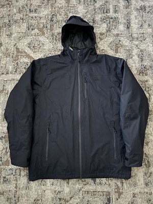 LL Bean Weather Challenger 3-in-1 Hooded Jacket Primaloft Black Men's SizeL TALL
