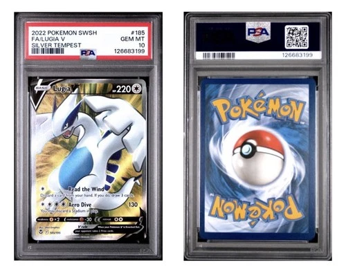 2022 Pokemon SWSH Silver Tempest Lugia V #185/195 PSA 10 GEM MINT