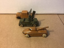 Lot of Three 3 Vintage Barclay Manoil U.S. Army Anti-Aircraft Gun Vehicles