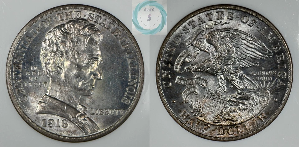 1918 Lincoln Commemorative 50c NGC MS 65 w/CAC - Proof Like Pastels - Image 4 of 4