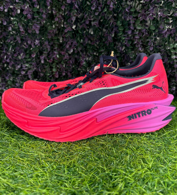 PUMA x HYROX Deviate NITRO Elite 4 Womens Size 7 Pure Pink Running Shoe Sneaker
