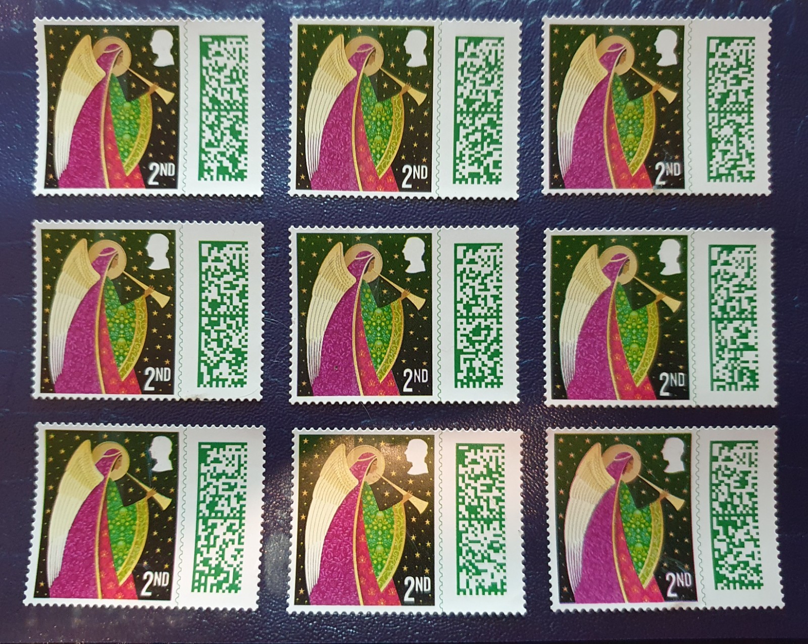 50 x 2nd SECOND CLASS STAMPS UNFRANKED GENUINE OFF PAPER WITH ORIGINAL ...
