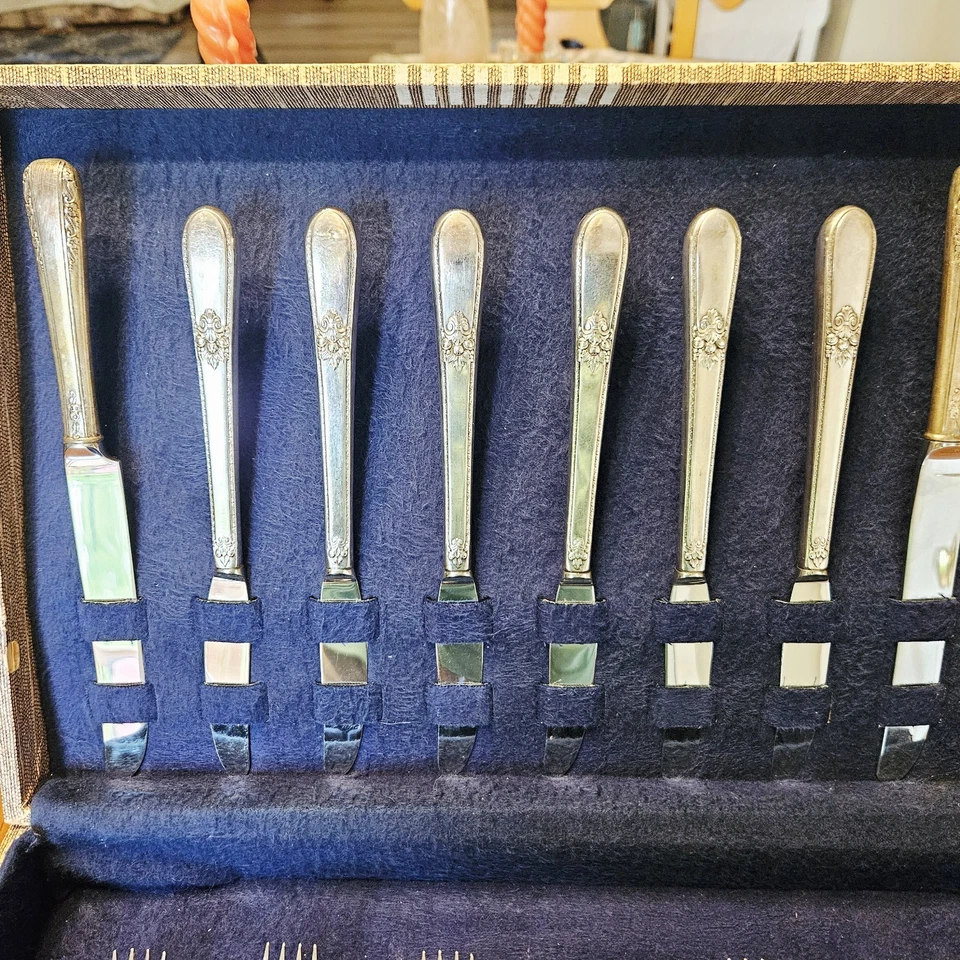 Lote mixto de estuche de cubiertos internacional 1847 Rogers Bros Silver Plate, Cambridge Foto 3 de 4