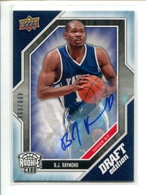 2009-10 Upper Deck Draft Edition Auto Silver #22 - B.J. Raymond /999  