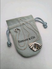Vintage Tiffany & Co Circa 1981, Sterling Silver Fan Shell Pendant & Necklace