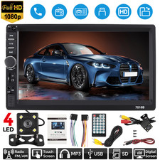 7" Double Din Touch Screen Apple Carplay Android Auto Car Stereo Radio Bluetooth