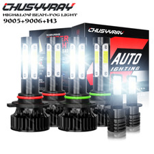 For Toyota Supra 1994-1998 6x Combo LED Hi/Low Beam Headlight Fog Light Bulbs