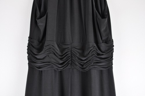 Kasper Womens Sleeveless Fit & Flare Dress Sz 16 Black Stretch Ruched Waist - Picture 4 of 7