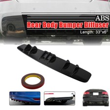 Universal 33x 6 Car Rear Bumper Shark 7 Fin Wing Lip Diffuser Spoiler Black Universal 33x 6 Car Rear Bumper Shark 7 Fin Wing Lip Diffuser Spoiler Black