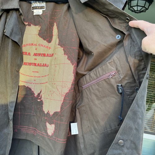 Kakadu Traders Australia Mens Brown Waxed Cotton Duster Coat Size M Medium - Picture 9 of 22