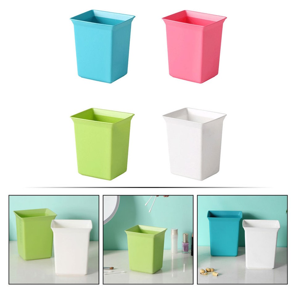 4 Pcs Trash Bins Stationary Holder Tiny Tabletop Recycle Can Mini