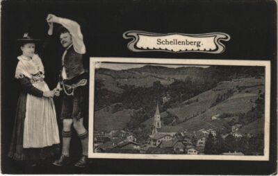 CPA AK Schellenberg - Panorama - Dancing Couple - Folklore GERMANY (1065957)