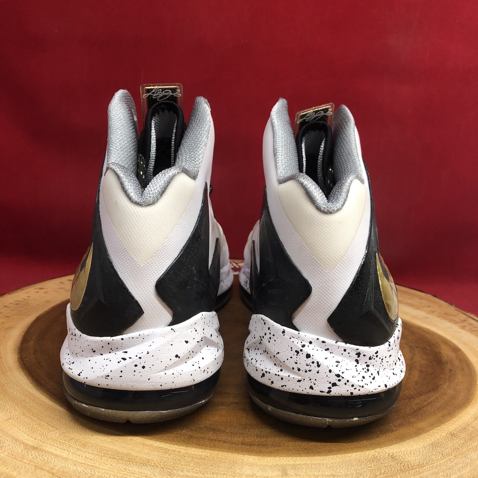 Nike Lebron 10 P.S. Elite+ 579834-100 White Gold Men’s Basketball Shoes-Size 10 NIKE LEBRON X 10 PS P.S. ELITE + WHITE-METALLIC GOLD-BLACK  main image 4