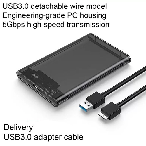 2.5" Inch Clear Sata USB 3.0 Hard Drive HDD Enclosure External Laptop Disk Case - 第 12/12 張圖片