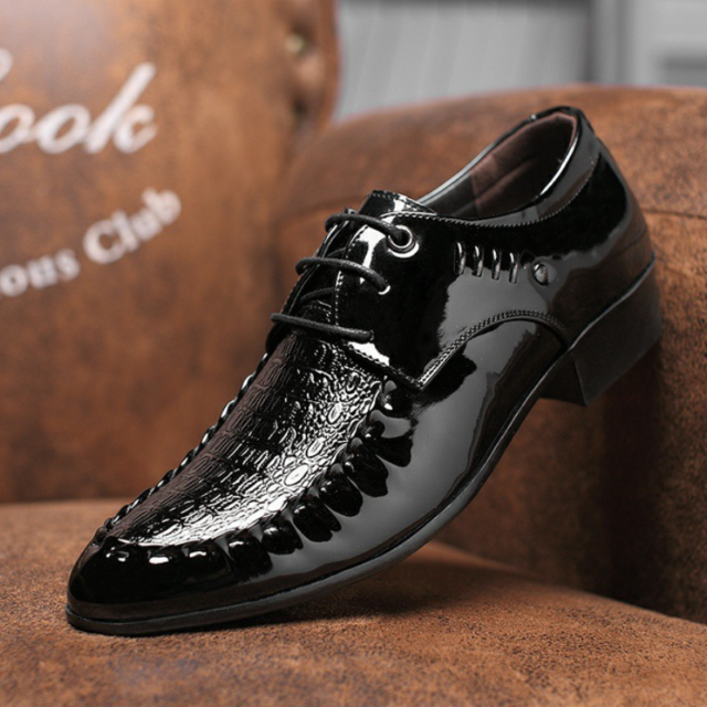 Men's Shoes Casual Business Dress Office Pointed Toe Leather Shoe Barber Work Ne