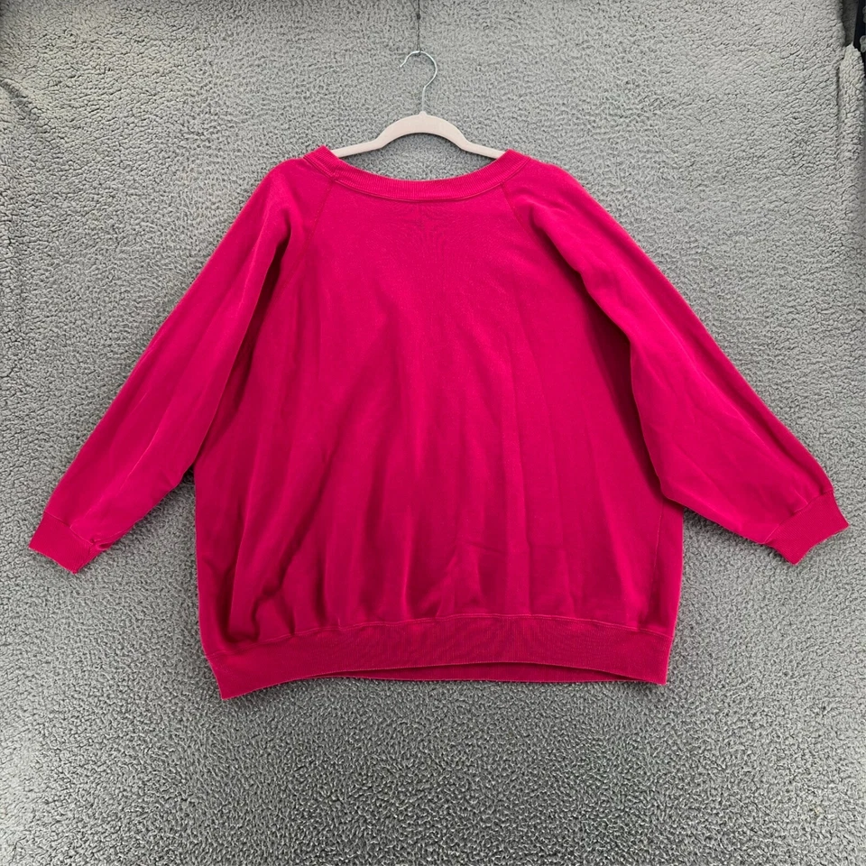 Sudadera Rosa Vintage Años 90 PHILLY Logo HANES HER WAY Hecha en EE. UU. Para Mujer 2X Foto 3 de 4