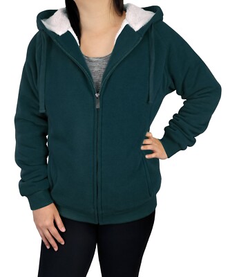 Victory Outfitters Ladies' Fleece Zip Up Hoodie with Soft Berber Lining 