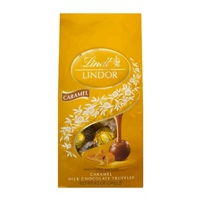 LINDT LINDOR CARAMEL CHCOLATE CANDY TRUFFLES 8.5oz BAG - PACK OF 3