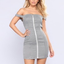 Fashion Nova • Cambridge Herringbone O Ring Dress