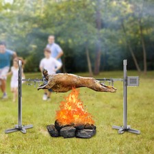 PRO Grillspieß Motor Edelstahl Spanferkelgrill Lammgrill BBQ Grill Barbecue 30KG