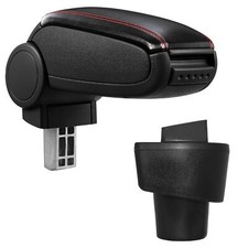 Armlehne Mittelarmlehne Leder Bezug für Renault Twingo 3 2014- Schwarz / Rot