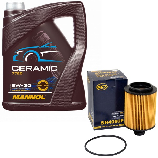 MotoröL Set 5W-30 5 Liter + ÖLfilter FüR Chevrolet Opel Astra Zafira Saab 9-3-image