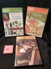 Sewing with Nancy Lot of 3 DVD Video Tutorials Quilting Embroidery! EXCELLENT!