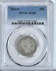 1914 S Barber Quarter PCGS AG03 Graded Silver Low Grade Original Coin 5669