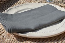 NAPKINS, 100% Cotton Charcoal Grey Pack Of 4, 41x41cm 16x16" Quayside Home