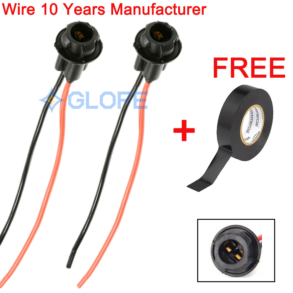 Universal Pigtail Wire Female Socket 194 T10 PGS License Plate Tag Light Bulb B - Foto 10