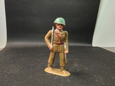Vintage Barclay Manoil Lead "Marching Soldier with Sword" in a Brown Uniform